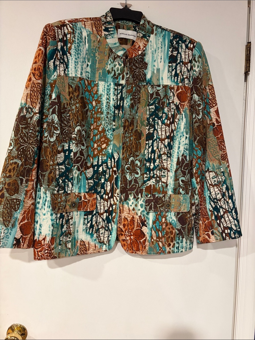 Alfred Dunner Bohemian Patchwork Woven Floral Full-Zip Jacket
